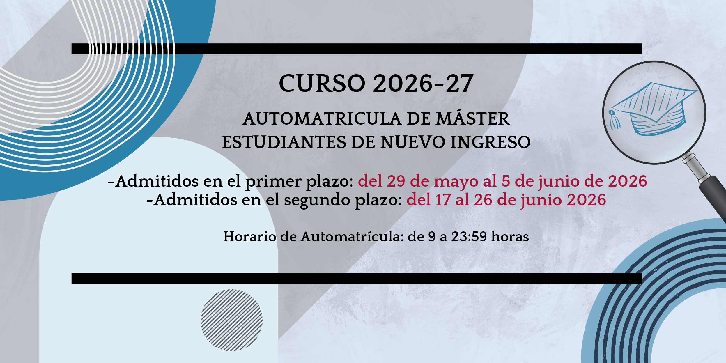 Automatrícula de Máster - Estudiantes de nuevo ingreso